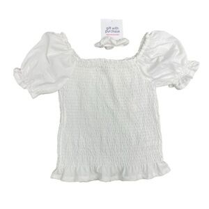 Star Ride Girls Smocked Top with Matching Scrunchie- NWT